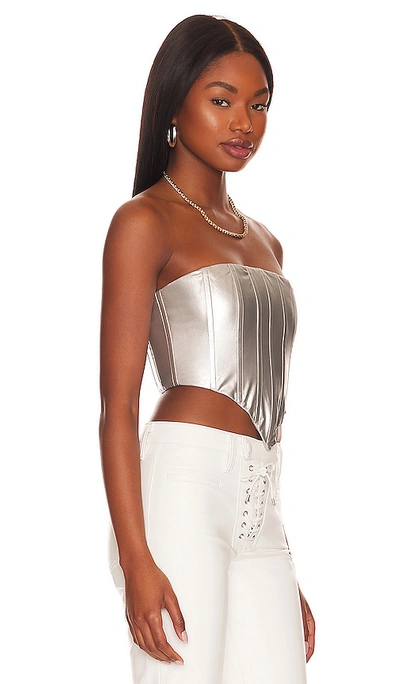 Shop H:ours Nola Corset Top In Silver