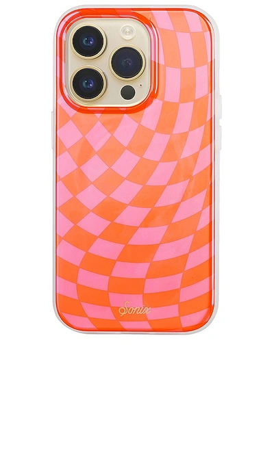 Shop Sonix Magsafe Compatible Iphone 14 Pro Case In Checkmate Pink & Orange