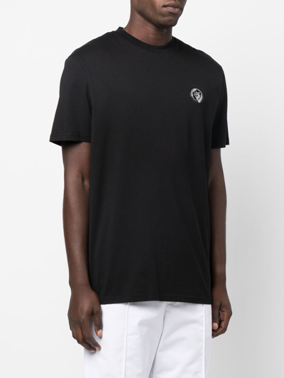Shop Plein Sport Logo-patch Cotton T-shirt In Black