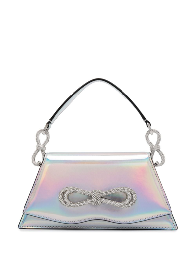 Shop Mach & Mach Samantha Iridescent Mini Bag In Silber