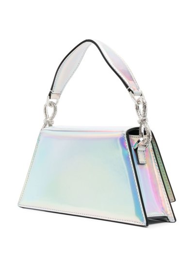 Shop Mach & Mach Samantha Iridescent Mini Bag In Silber