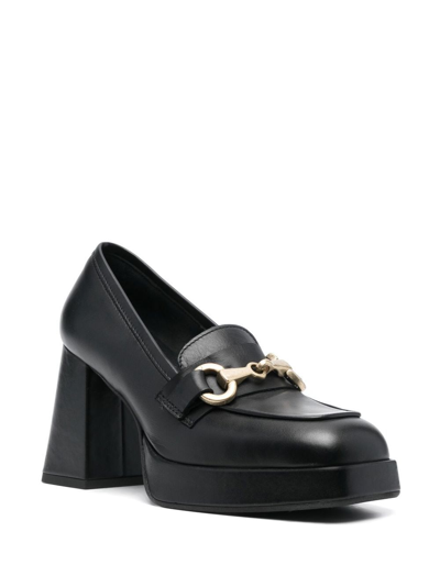 Shop Vamsko Edith 90mm Leather Loafers In Schwarz