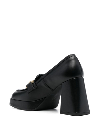 Shop Vamsko Edith 90mm Leather Loafers In Schwarz