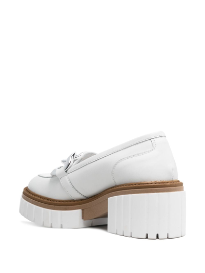 Shop Vamsko Iris 65mm Leather Loafers In Weiss