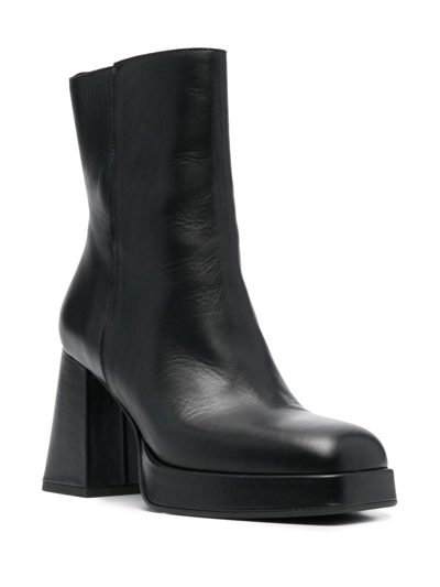 Shop Vamsko Doris 90mm Leather Ankle Boots In Schwarz