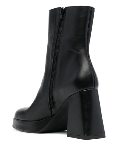 Shop Vamsko Doris 90mm Leather Ankle Boots In Schwarz