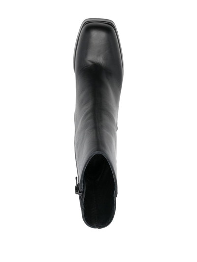 Shop Vamsko Doris 90mm Leather Ankle Boots In Schwarz