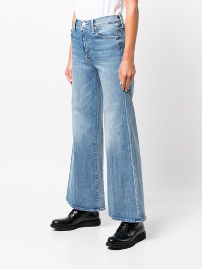 Shop Mother The Fly Cut Tomcat Jeans In Blau