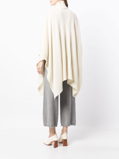 Shop Madeleine Thompson Petunia Cable-knit Poncho In White