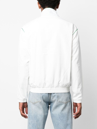 Shop Casablanca Perforated Panelled Track Jacket In Weiss