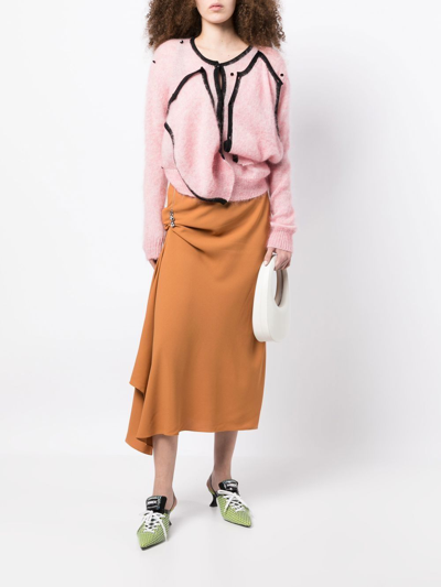 Kiko Kostadinov Suspension Drape Skirt In Brown