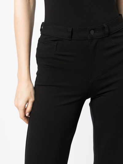 Shop L Agence Mid-rise Flared Trousers In Black
