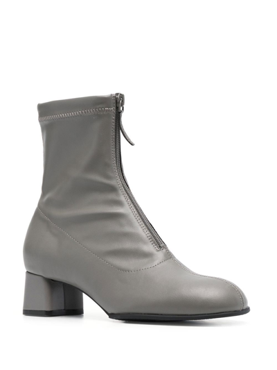 Camper Katie Zipped-up Ankle Boots In Grau