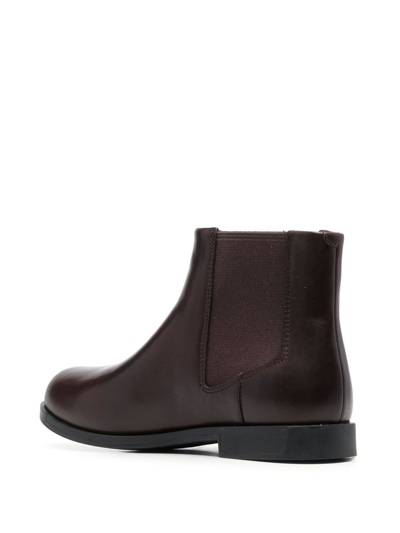 Camper Bowie Elasticated Side-panel Boots In Braun