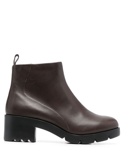 Camper Wanda Ankle Boots In Braun