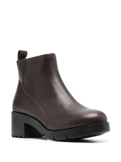 Camper Wanda Ankle Boots In Braun