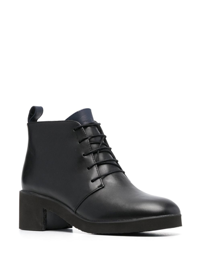 Camper Wonder Ankle Lace-up Boots In Schwarz