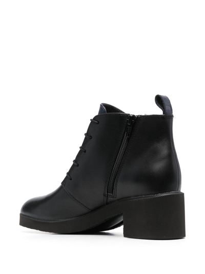 Camper Wonder Ankle Lace-up Boots In Schwarz
