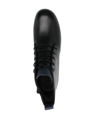 Camper Wonder Ankle Lace-up Boots In Schwarz