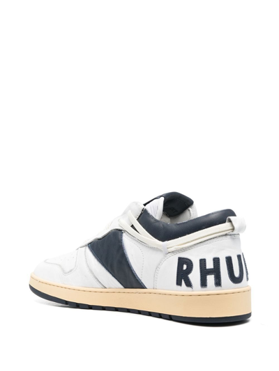 Shop Rhude Rhecess Low-top Sneakers In Weiss