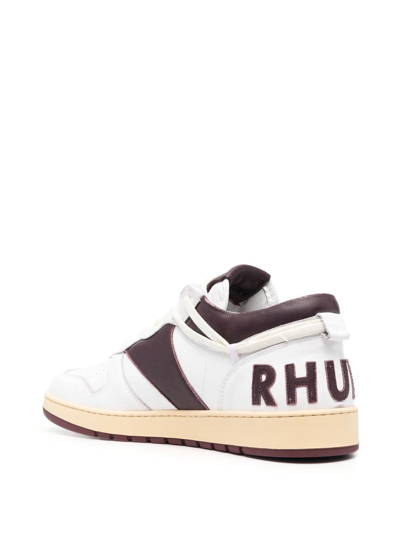 Shop Rhude Rhecess Low-top Sneakers In Weiss