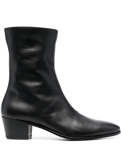 Shop Rhude Pointed Ankle Boots In Schwarz