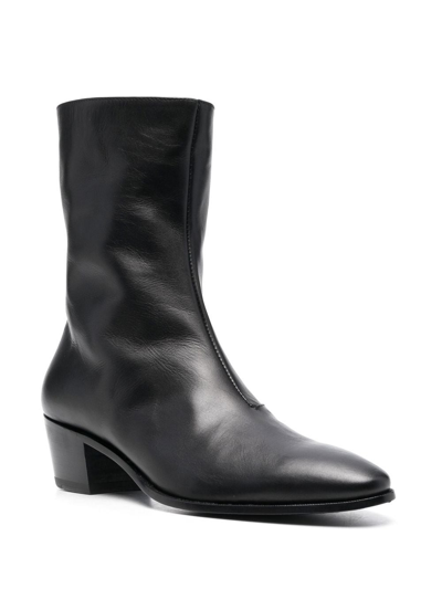 Shop Rhude Pointed Ankle Boots In Schwarz