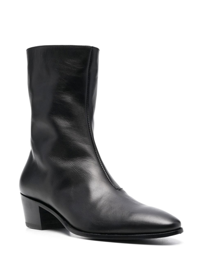 Rhude Pointed Ankle Boots In Schwarz