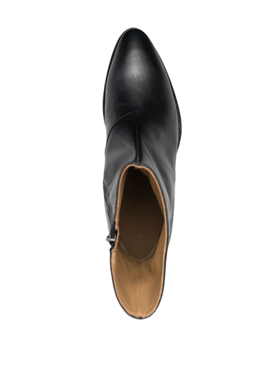 Rhude Pointed Ankle Boots In Schwarz