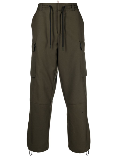 Shop Moncler Drawstring-fastening Cargo Trousers In Grün