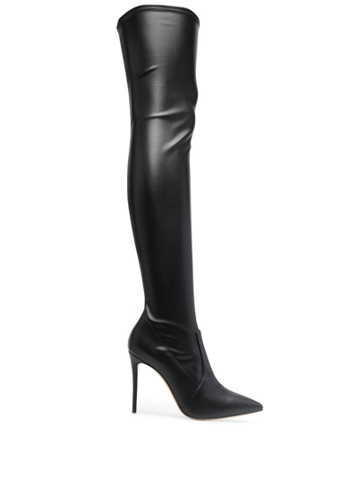 Casadei Julia 115mm Knee-high Boots In Black
