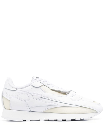 Shop Maison Margiela X Reebok Memory Of Leather Sneakers In Weiss