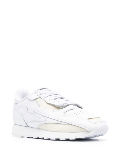 Shop Maison Margiela X Reebok Memory Of Leather Sneakers In Weiss