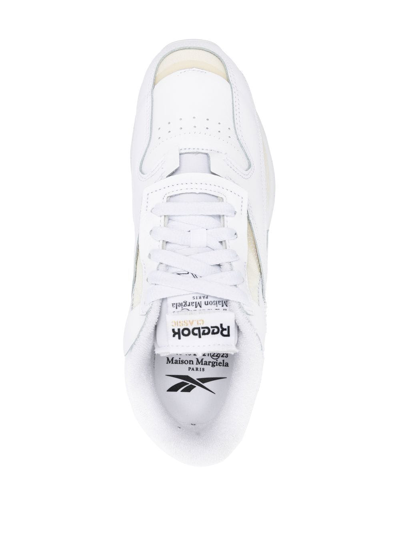 Shop Maison Margiela X Reebok Memory Of Leather Sneakers In Weiss