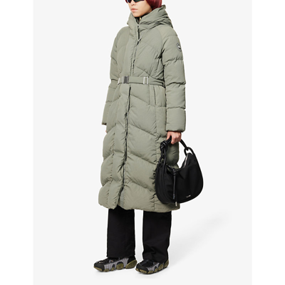 Shop Canada Goose Marlow Padded Longline Shell-down Coat In Sagebrush