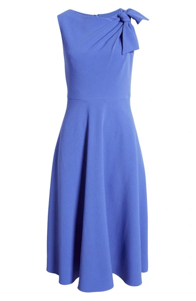 Shop Harper Rose Drape Front Bow Midi Dress In Periwinkle
