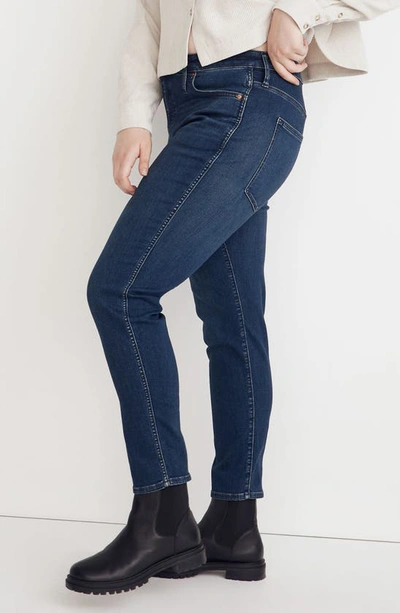 Shop Madewell Mid Rise Stovepipe Jeans In Dahill Wash