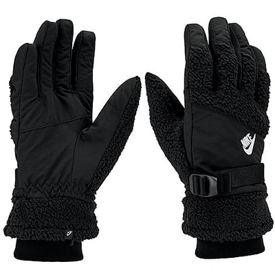 Shop Nike Men's Thermal Sherpa Gloves In Black