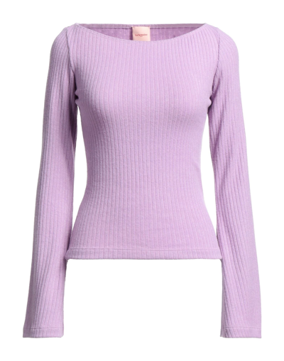 Shop La Semaine Paris Woman Sweater Light Purple Size 12 Viscose, Polyester, Polyamide, Elastane