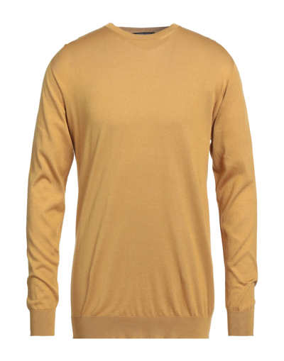 Shop Spadalonga Man Sweater Ocher Size 40 Silk In Yellow