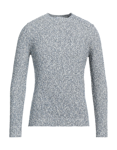 Shop Kangra Cashmere Kangra Man Sweater Slate Blue Size 38 Cotton, Viscose, Polyamide