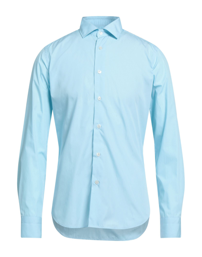 Shop Robert Friedman Man Shirt Sky Blue Size 17 ¾ Cotton