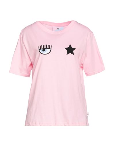 Shop Chiara Ferragni Woman T-shirt Pink Size S Cotton