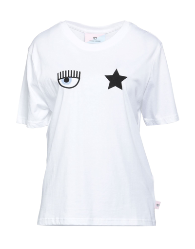 Shop Chiara Ferragni Woman T-shirt White Size M Cotton