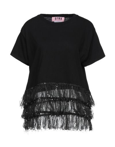 Shop Gna Gina Gorgeous Woman T-shirt Black Size S Cotton, Polyester