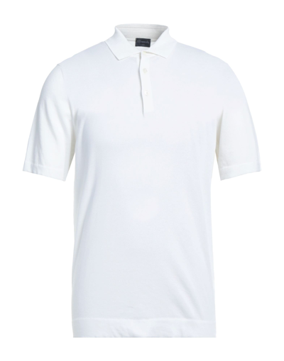Shop Drumohr Man Polo Shirt White Size 46 Cotton