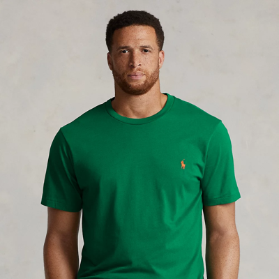 Shop Polo Ralph Lauren Jersey Crewneck T-shirt In Primary Green