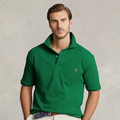 Shop Polo Ralph Lauren The Iconic Mesh Polo Shirt In Primary Green