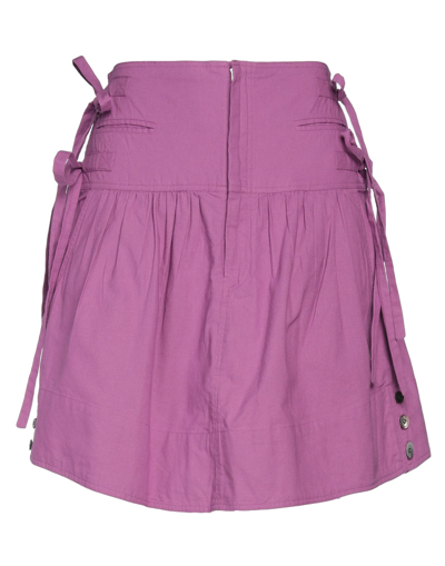 Shop Isabel Marant Étoile Marant Étoile Woman Mini Skirt Mauve Size 8 Cotton In Purple