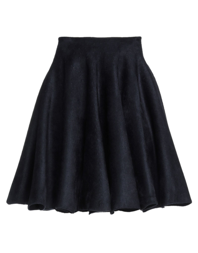 Shop Alaïa Midi Skirts In Dark Blue